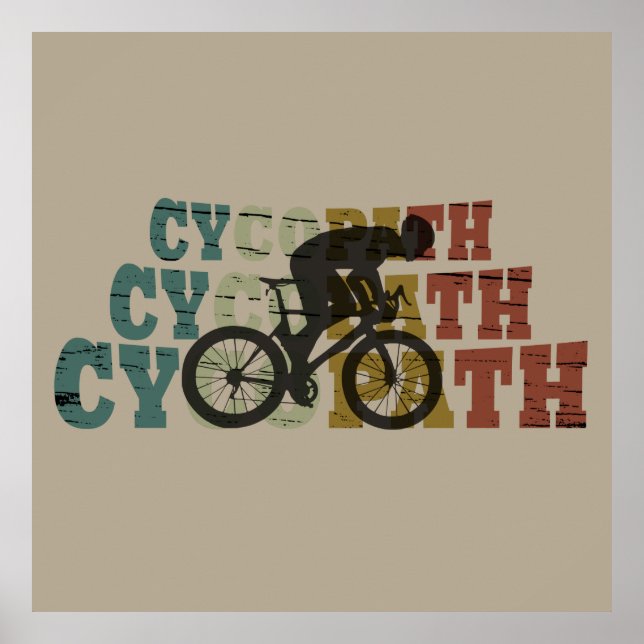 Poster ciclismo off road ciclismo cycopath (Frente)
