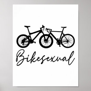Poster Ciclista Apaixonado por Bicicleta Ciclistas Montan