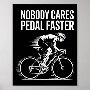 Poster Ciclista Citação Design Motivador Ninguém Se Impor
