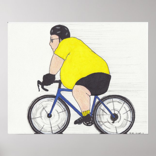 Póster Ciclista de gordura (Frente)