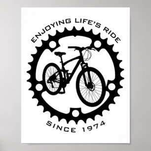 Poster Ciclista de Montanha de 51 Anos 1974 51º Aniversár