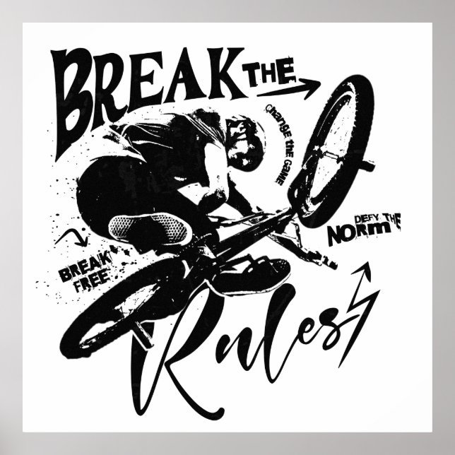 Poster Ciclista Extremamente de BMX Freestyle (Frente)