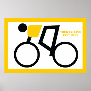 Póster Ciclista que monta seu costume da bicicleta