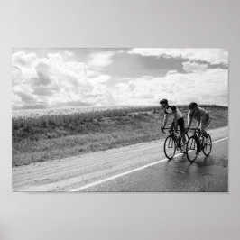Poster Ciclistas Bielorrússia Black and White