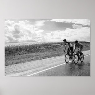 Poster Ciclistas Bielorrússia Black and White