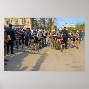 Poster Ciclistas do Paris-Nice Auxerre Yonne França 1933