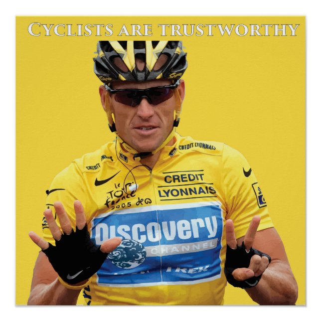 Póster Ciclistas não são confiáveis (Frente)