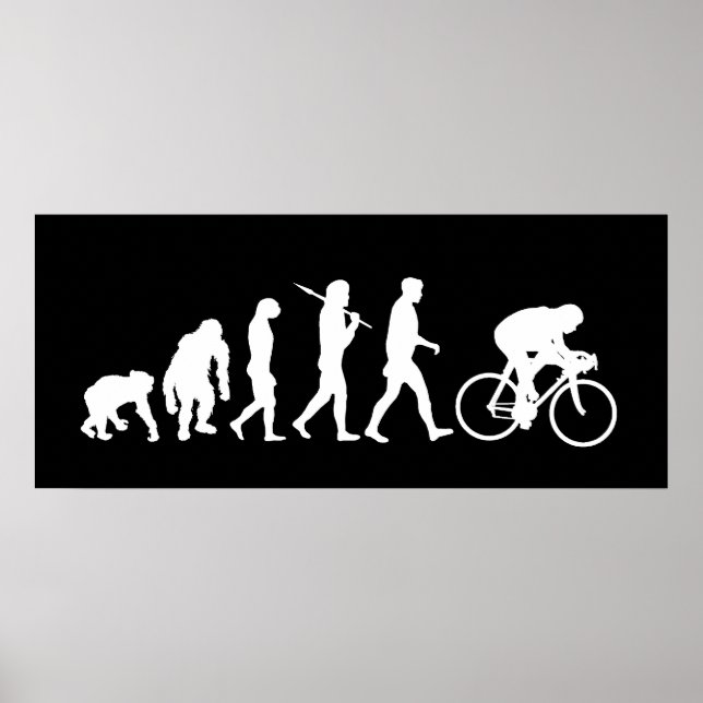 Póster Ciclistas pedam esportes de bicicleta correndo de  (Frente)