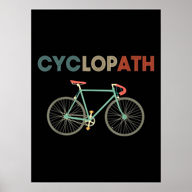 Poster Ciclo Funny Bicicleta Ciclista Humor (Frente)