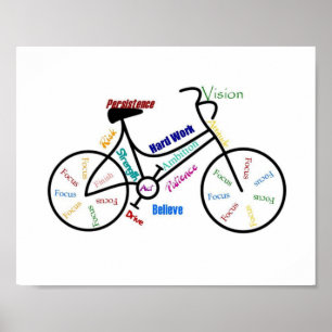 Poster Ciclo Motivacional Bike Biking, Motivação