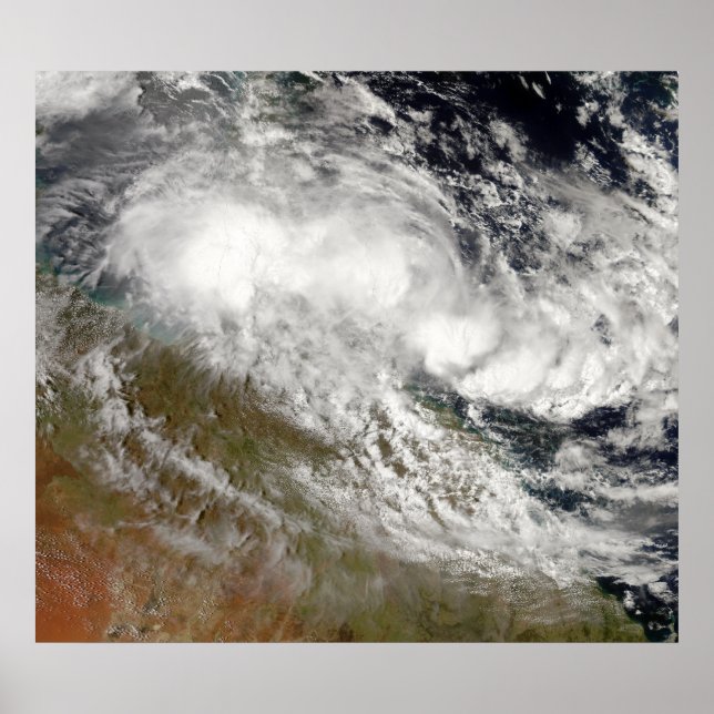 Póster Ciclone Tropical Olga sobre o nordeste da Austráli (Frente)