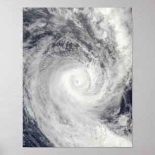 Póster Ciclone tropical Oli fora da costa de Tahiti