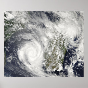 Póster Ciclones tropicais Eric e Fanele 2