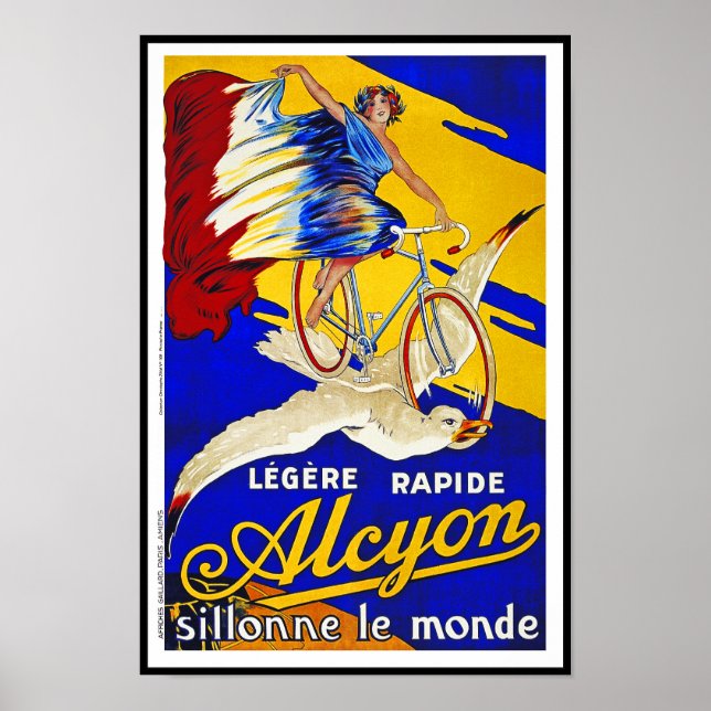 Poster Ciclos Alcyon - Arte Bicicleta Francesa (Frente)