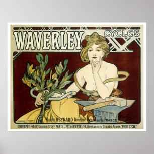 Póster Ciclos de Vintage Waverley