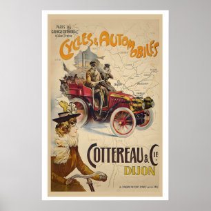 Poster Ciclos e Automóveis Cottereau et Cie, Dijon