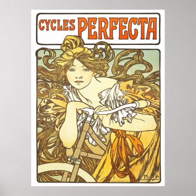 Poster Ciclos Perfecta por Alphonse Mucha (Frente)