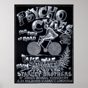 Póster Ciclos Psycho Para Caminho ou Estrada - Anúncio De