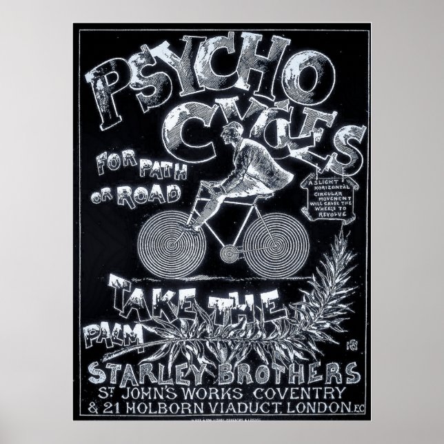 Póster Ciclos Psycho Para Caminho ou Estrada - Anúncio De (Frente)