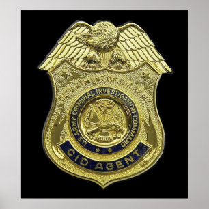 Poster CID AGENT CRACHÁ AMERICANO Exército EUA