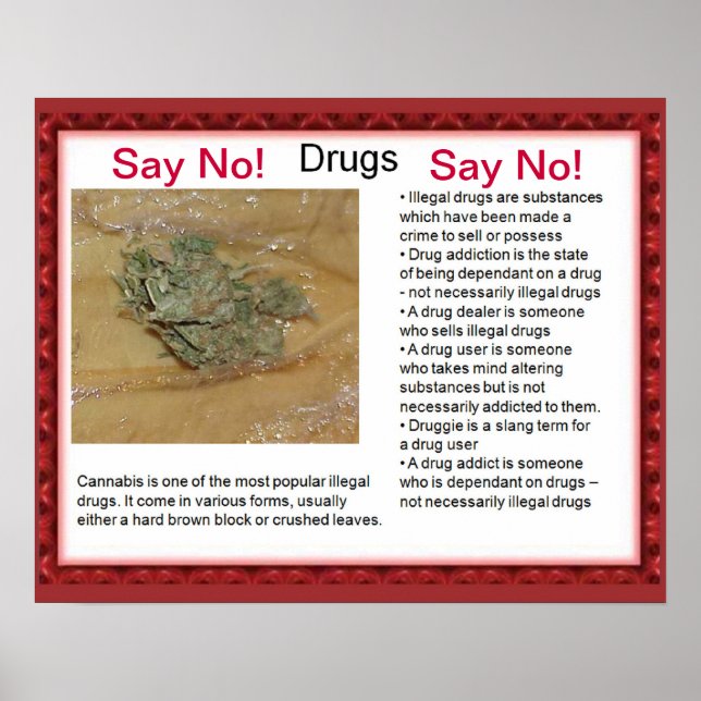 Póster Cidadania, habilidades de vida Diga não! (Frente)