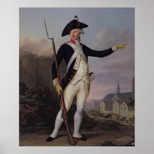 Póster Cidadão Nau-Deville no uniforme da guarda naciona