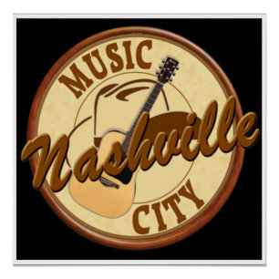 Póster Cidade 20" da música de Nashville x 20" poster