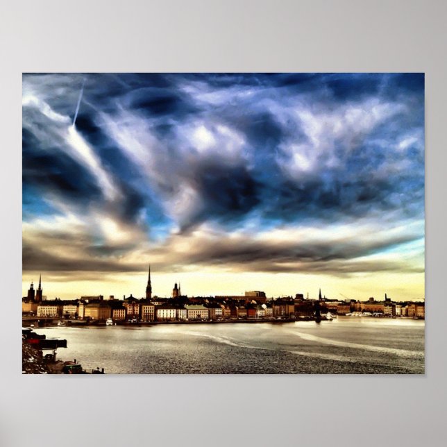 Póster Cidade Antiga de Estocolmo (Frente)