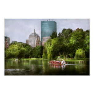 Póster Cidade - Boston Ma - Jardim público de Boston