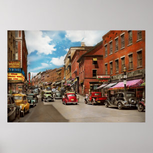 Poster Cidade - Brattleboro VT - Sem estacionamento na Ru