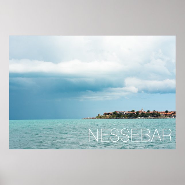 Póster Cidade búlgara Nessebar (Frente)