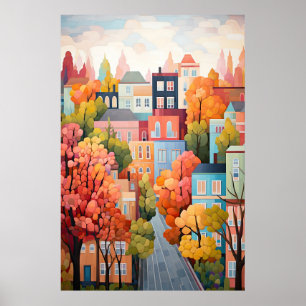 Poster Cidade Colorida