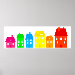 Poster Cidade colorida