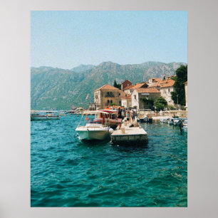 Poster Cidade costeira de Perast, Montenegro