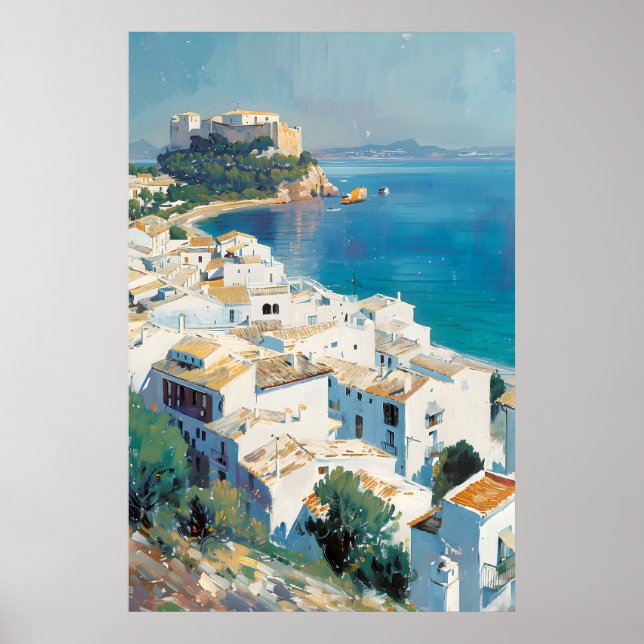 Poster cidade costeira espanhola (Frente)