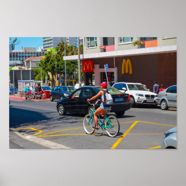 Poster Cidade da África do Sul da Cidade do Cabo (Frente)
