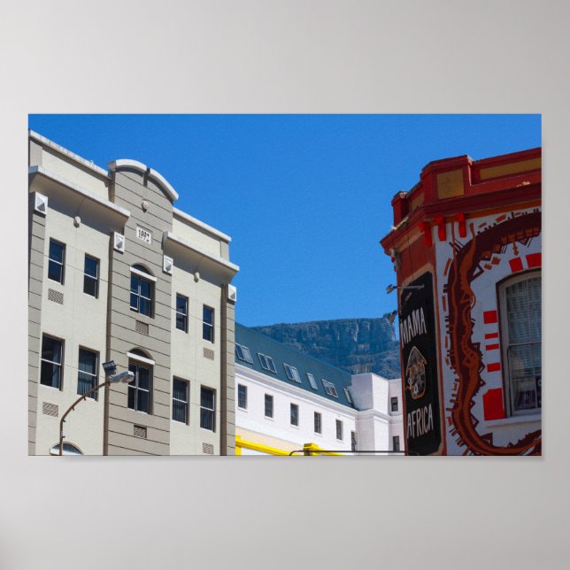 Poster Cidade da África do Sul da Cidade do Cabo (Frente)