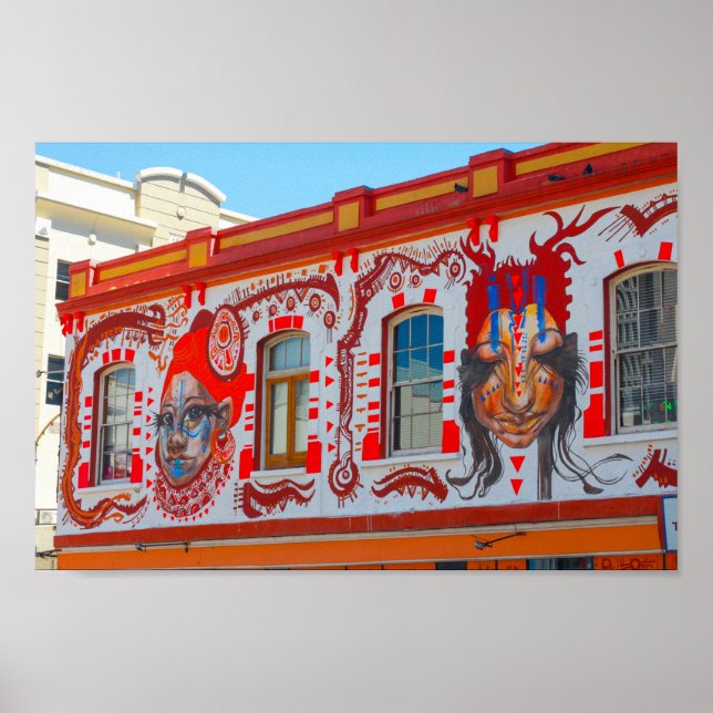 Poster Cidade da África do Sul da Cidade do Cabo (Frente)