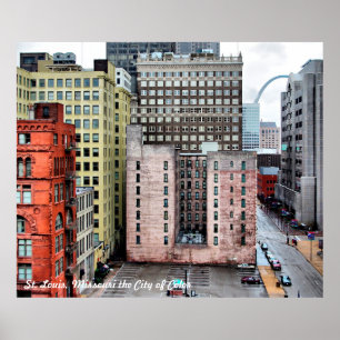 Póster Cidade da arquitectura da cidade de St Louis da