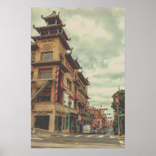 Poster Cidade da China com Arquitetura Tradicional