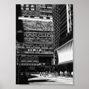 Poster Cidade da rua de China Hong Kong do vintage