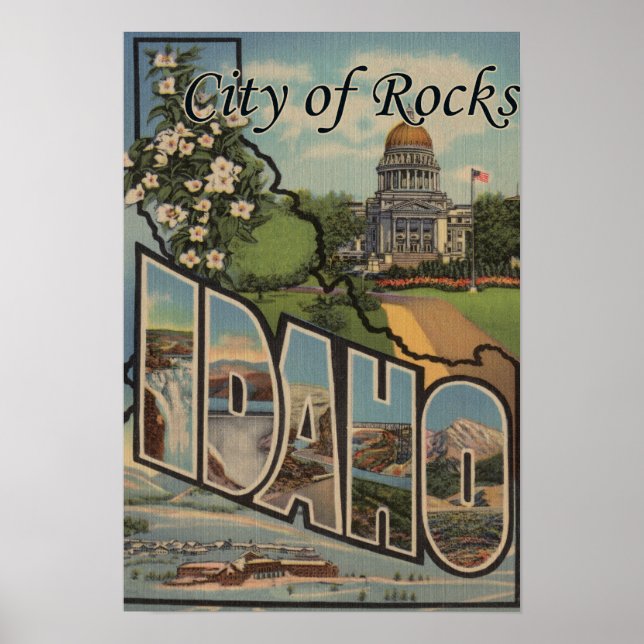 Póster Cidade das Rochas, Idaho - Cenas com Letras Grande (Frente)