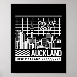 Poster Cidade das Velas Auckland Nova Zelândia Horizonte