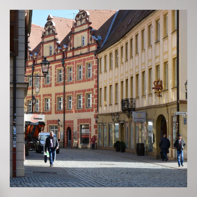 Póster Cidade de Ansbach Alemanha (Frente)