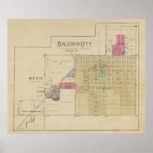 Póster Cidade de Baldwin, o Condado de Douglas, Kansas