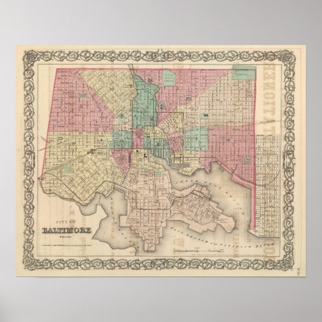 Póster Cidade de Baltimore, Maryland (Frente)