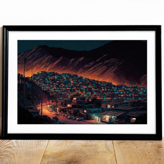 Poster Cidade de Cabul à Noite, Afeganistão (Criador carregado)