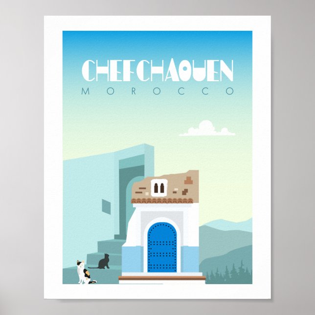 Poster Cidade de Chefchouen morocco (Frente)