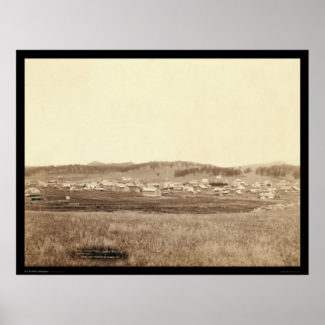Poster Cidade de Custer SD 1891 (Frente)