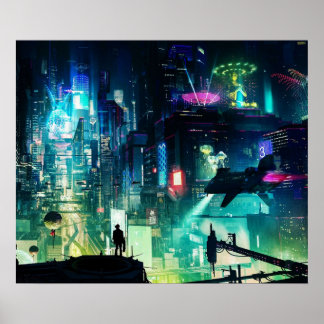 POSTER CIDADE DE CYBERPUNK